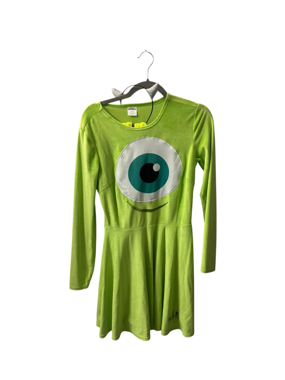 Disney Lime Green Mike Wazowski Eye Skater Dress